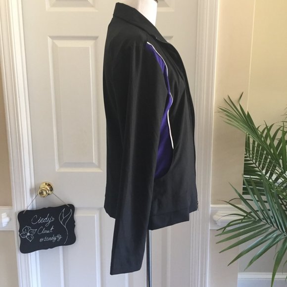 Reebok Black Athletic Exercise Lightweight Jacket - Picture 6 of 9